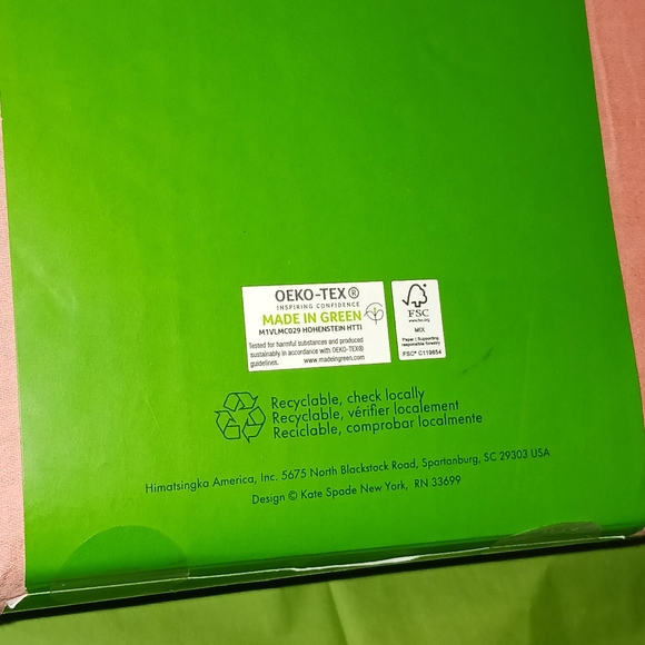 Kate Spade FULL Sheet Set 100% Cotton Sateen Neon Coral - Picture 9 of 11